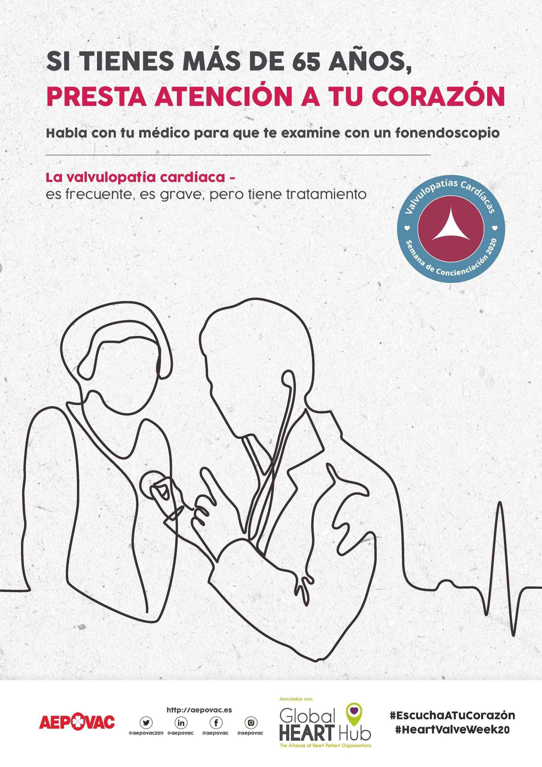 AEPOVAC: El 90% de los españoles mayores de 60 años desconoce lo que son las Valvulopatías