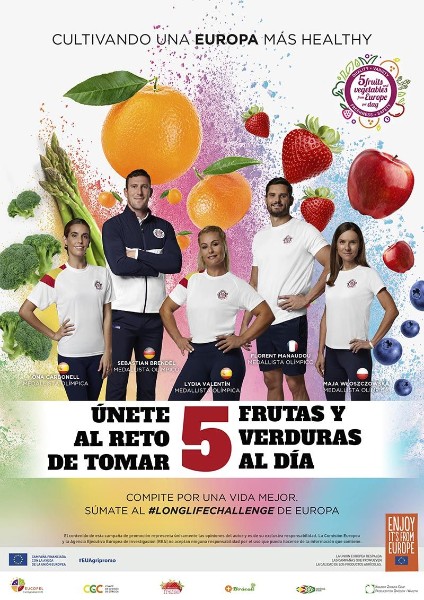 Millones de europeos ya conocen el #longlifechallenge: Más actividad física y 5 frutas y hortalizas al día